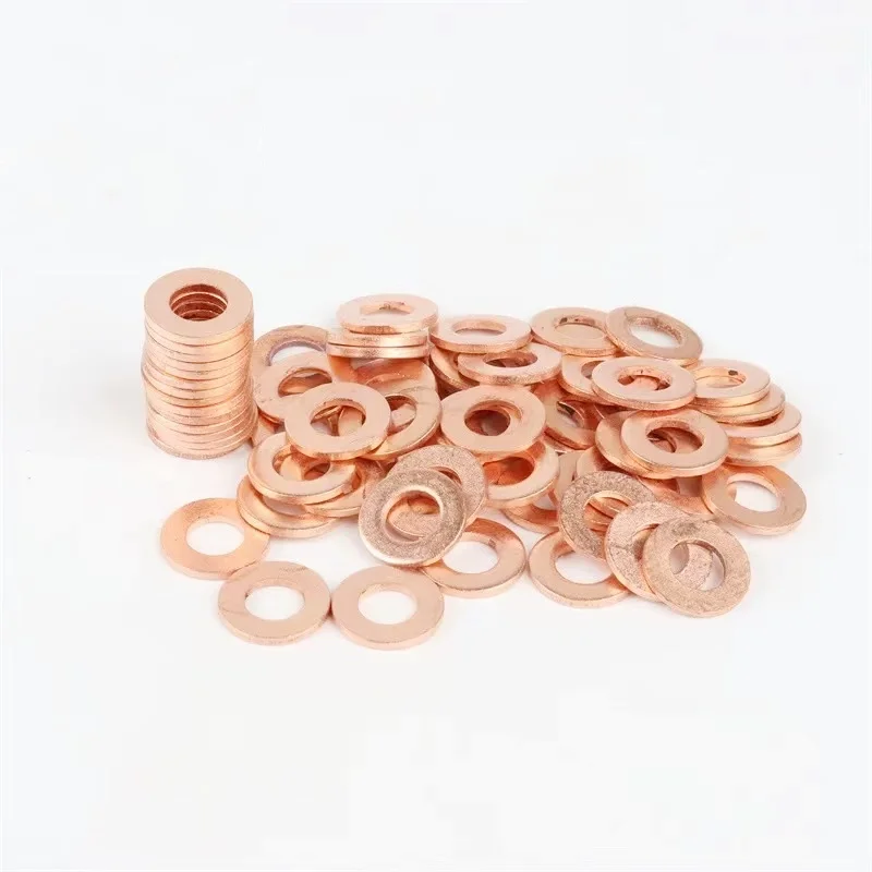 50PCS 7×15 7×13 Diesel Common Rail Injector Nozzle Copper Seal Washer Fuel Pump Plunger Repair Tool Gasket Pad O Ring