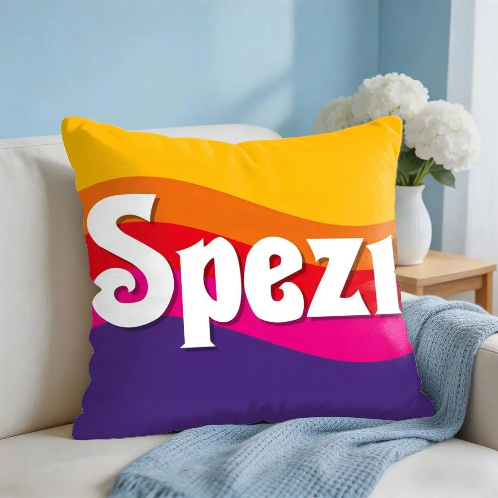 P-Paulaner S-Spezi Logo Cushion Cover Square Pillow Bedroom Sofa Leisure Comfort Living Room Home Decoration 40X40