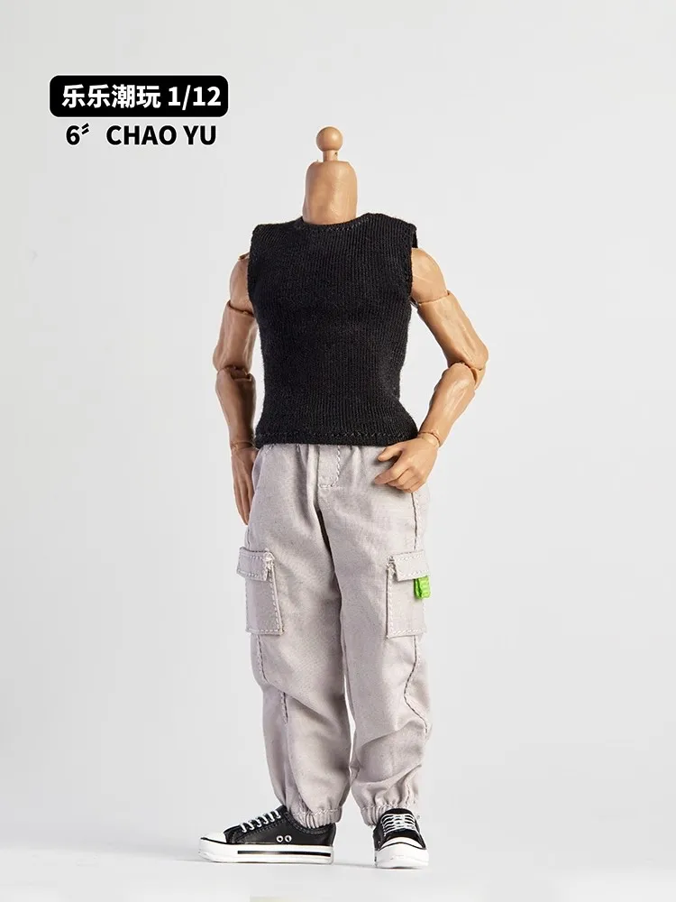 

Snail In Stock 1/12 Soldier White T-shirt Workwear Pants Zipper Hooded Jacket Fit 6'' Action Figure Male Body Doll