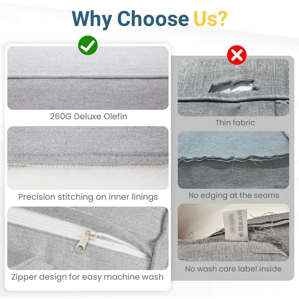 Conjunto de 2 otomanos de metal para móveis de pátio Wisteria Lane, otomanos de metal para exterior com almofadas atualizadas, para todos os climas