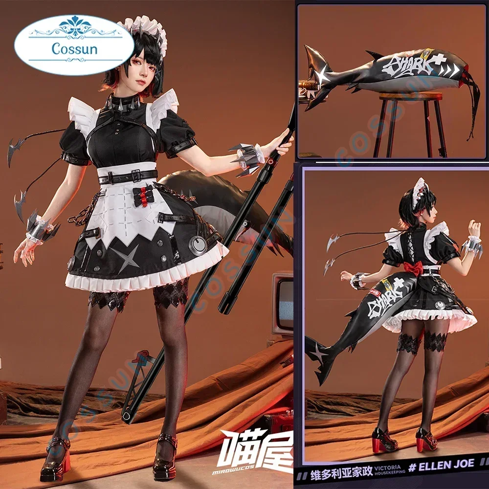 

Zenless Zone Zero Ellen Joe Maid Dress Game Suit Lovely Uniform Cosplay Costume Halloween Party Role Play Outfit Women