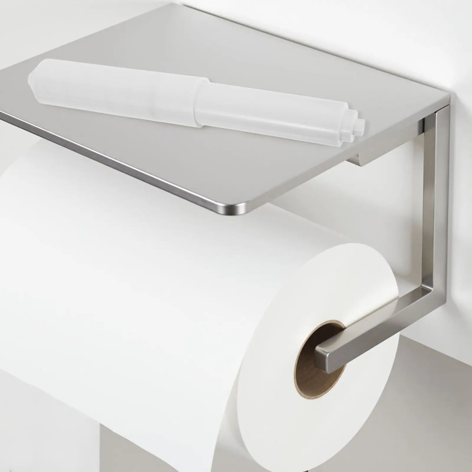 4Pcs Toilet Paper Holder Spring Loaded Rod Plastic Roller 116-177Mm Toilet Tissue Flexible Insert Replacement Rod for Bathroom
