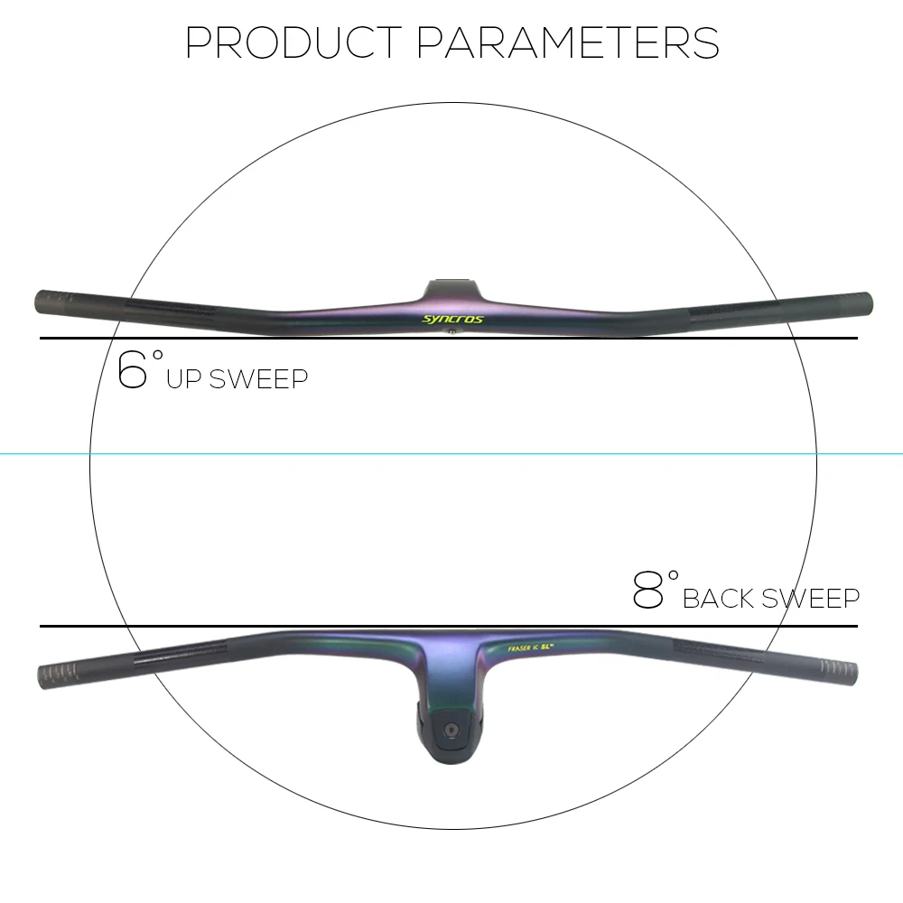 2022 SYNCROS FRASER IC SL WC Chameleon For Sparks Frame -20° Full Carbon Fibre Integrated Cockpit MTB Handlebar With Mount Stand