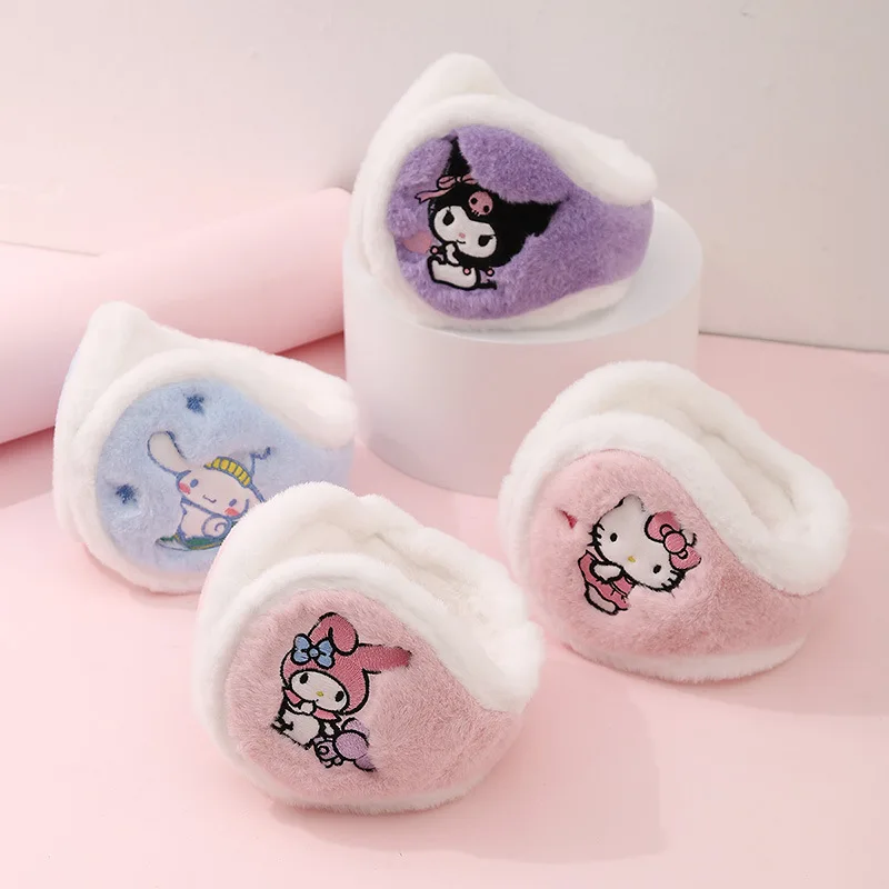 

Наушники KT Cat Kuromi — зимнее тепло — двусторонние флисовые амбушюры — милый студенческий велосипедный зимний защитный подарок