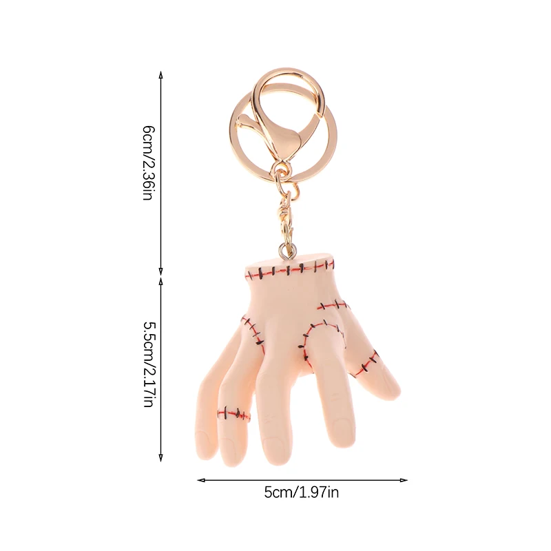 Severed Hand Horror Pendant Soft Hand Keychain Simulation Hand Keyring Backpack Pendant Car Key Holder Christmas Decoration Gift image 6