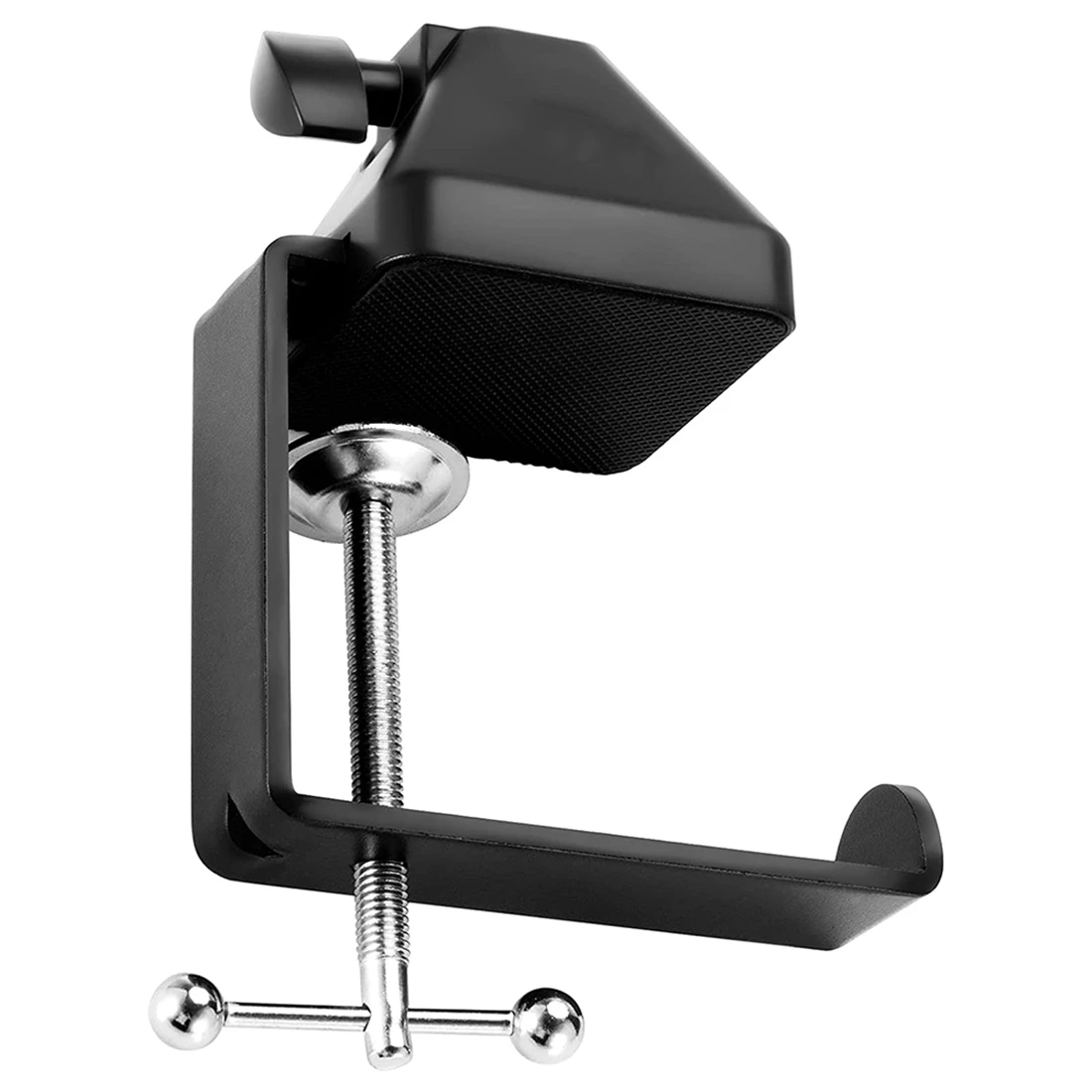 B04C-Heavy-Duty Table Mount Clamp, C Mounting Clamp Holder with Headset Hook Hanger for Microphone Suspension Boom Arm Stand