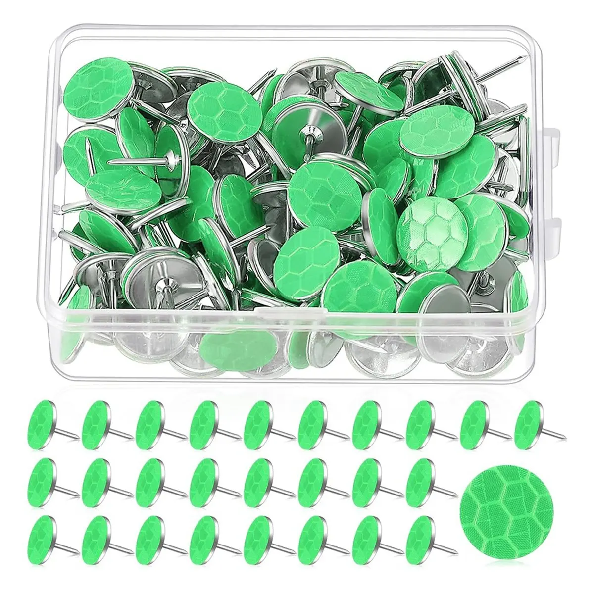 [T28C] 100 Pcs Reflective Tacks Trail Marking Tacks Reflective Trail Tacks Glow Tacks Reflective Trail Markers Mark Trail