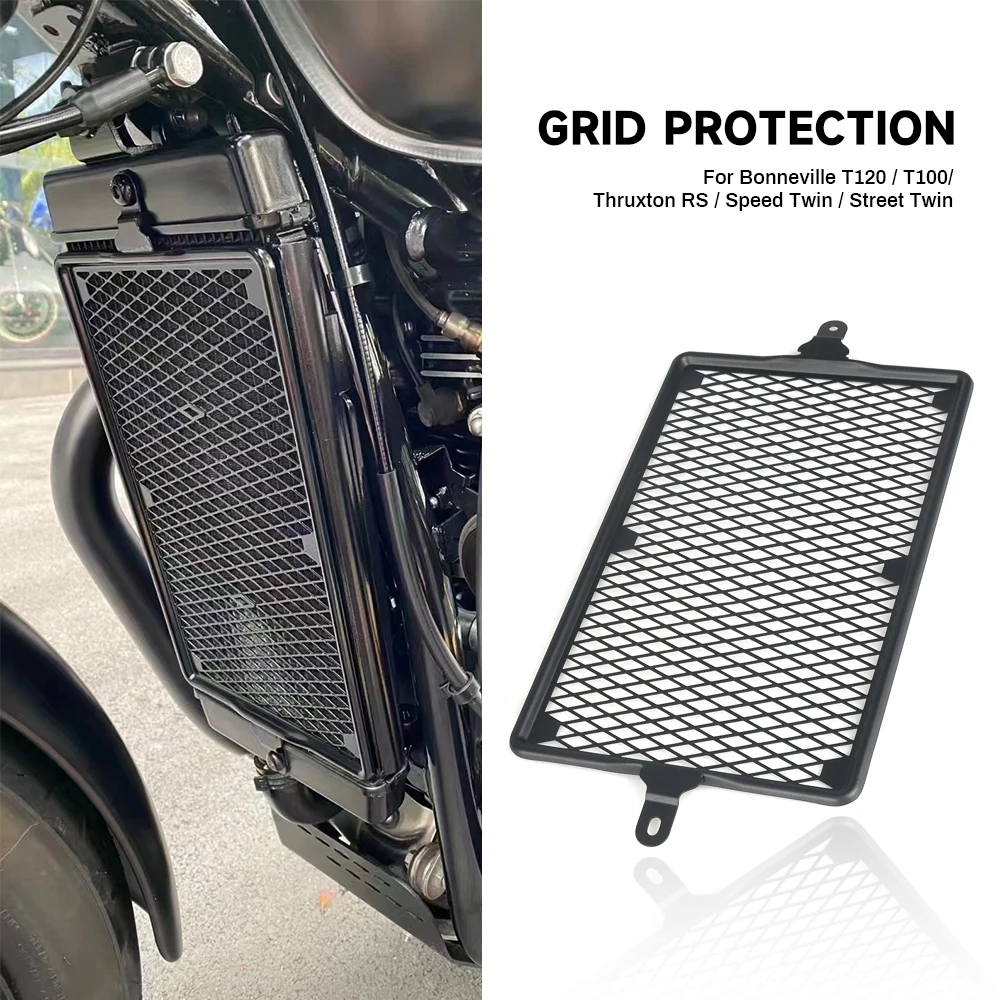 New Motorcycle For Street Twin Speed Twin Radiator Grille Guard Protector Cover For Bonneville T100 T120 Thruxton RS