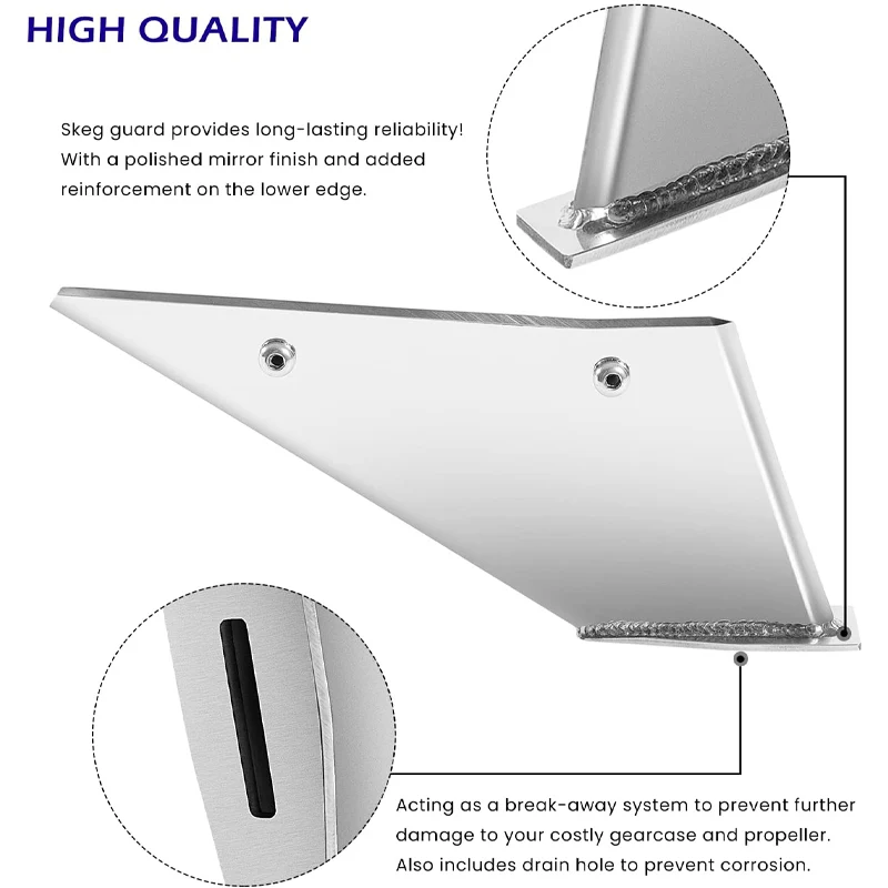 1990-2023  Safe-Skeg Protector Guard for MerCruiser Stern Drive Bravo 1 & 3 1990-Present Stainless Steel Wear Tab 27051