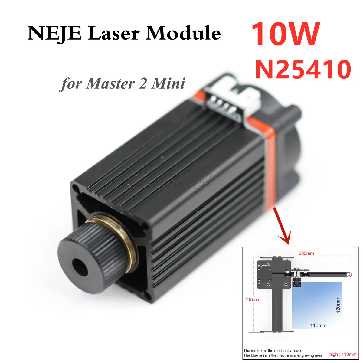 Imagem -03 - Neje 20w 405nm Kit Módulo Laser Corte Módulo de Gravação Cabeça Laser 450nm Luz Azul com Modulação Ttl Pwm para Criação Diy