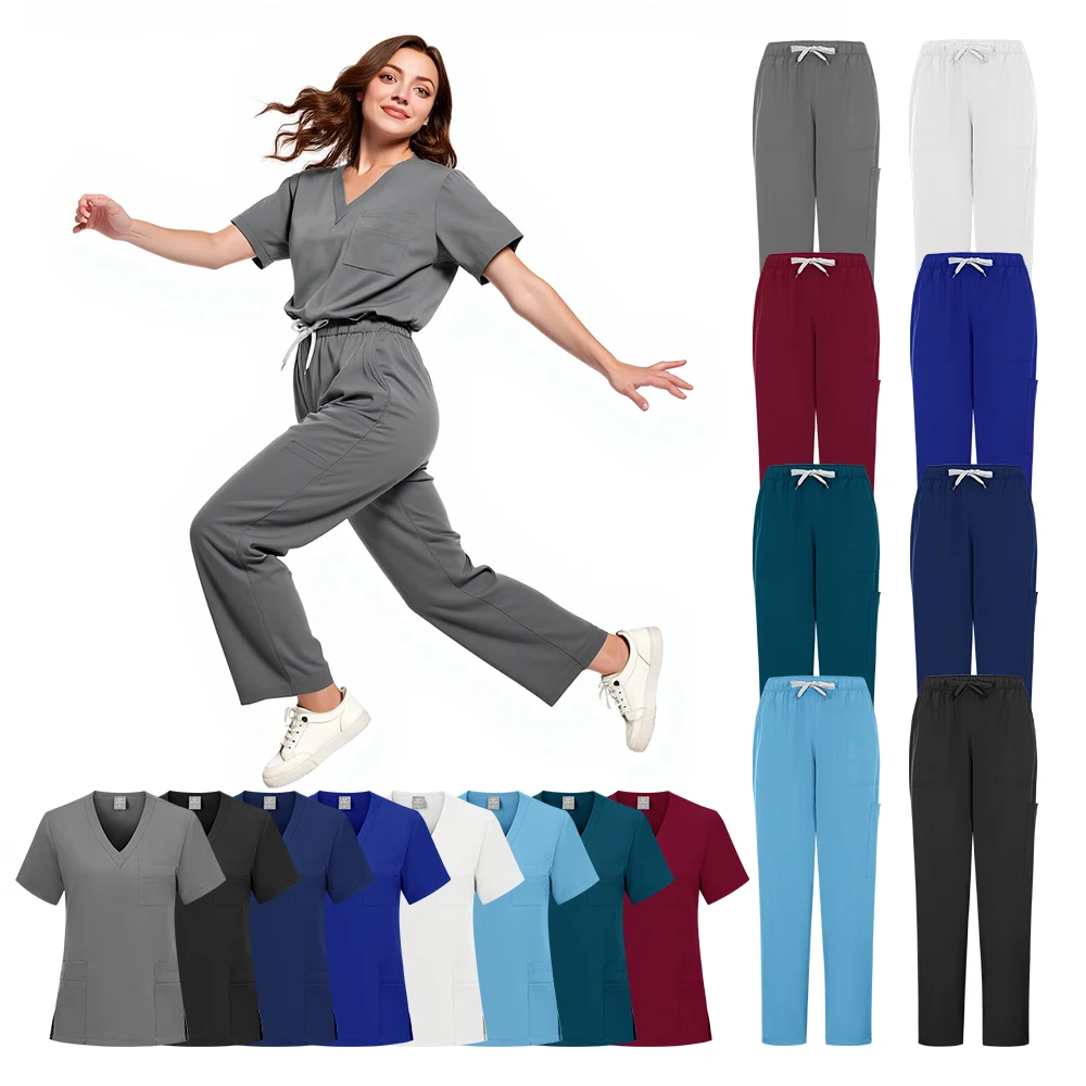 

Hospital Medical Scrub Suits Uniform for Women Men Scrubs Set Beauty Work Clothes Nurse Doctor Accessories Dental Surgery Set