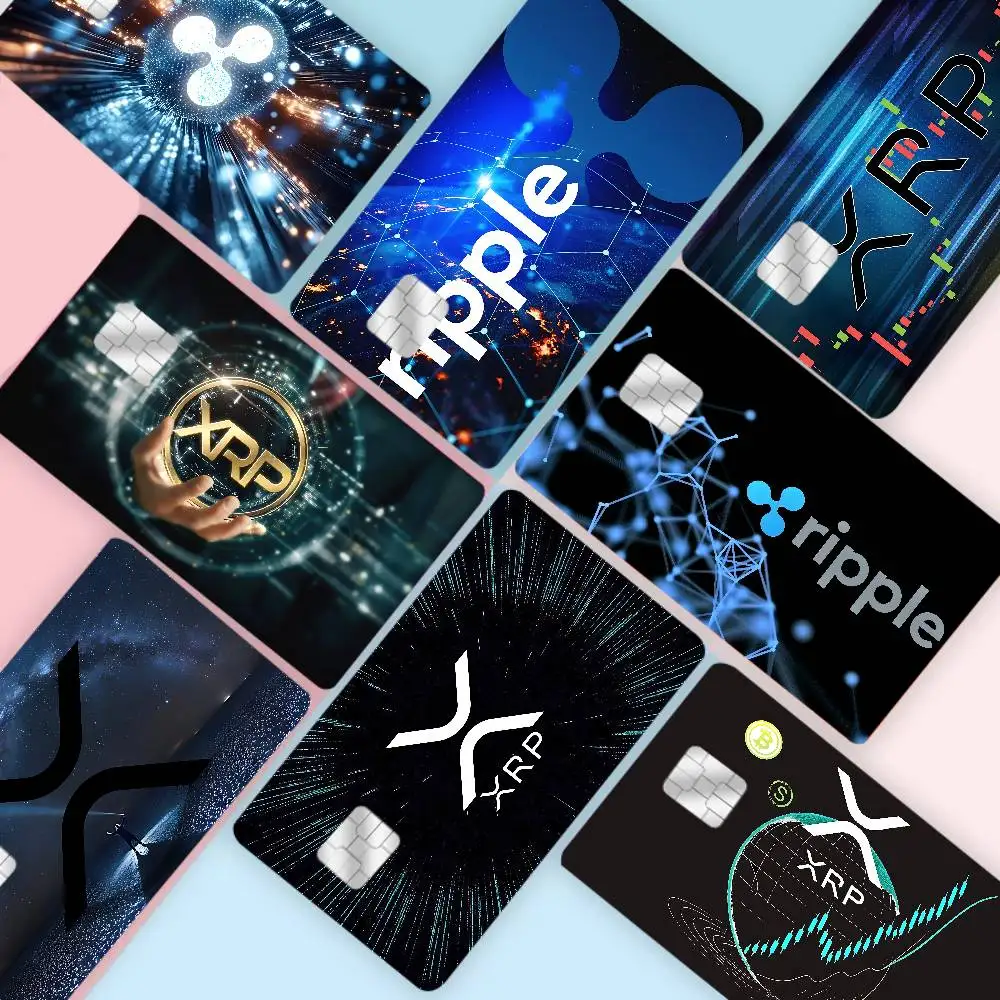 Xrp Ripple Crypto Anmie Sticker Film Skin Cover for Credit Card Debit Bank Card Front