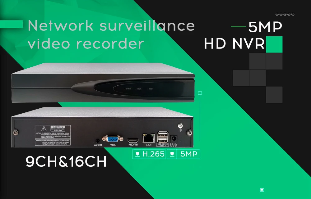 Acarte H.265 CCTV NVR Recorder 9CH/16CH/32CH 4K Network Video Recorder