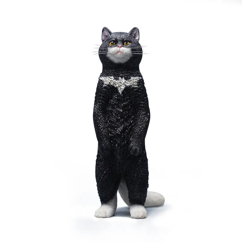 Punished standing cat British short model, creative standing dark knight cat tide play figure ornament