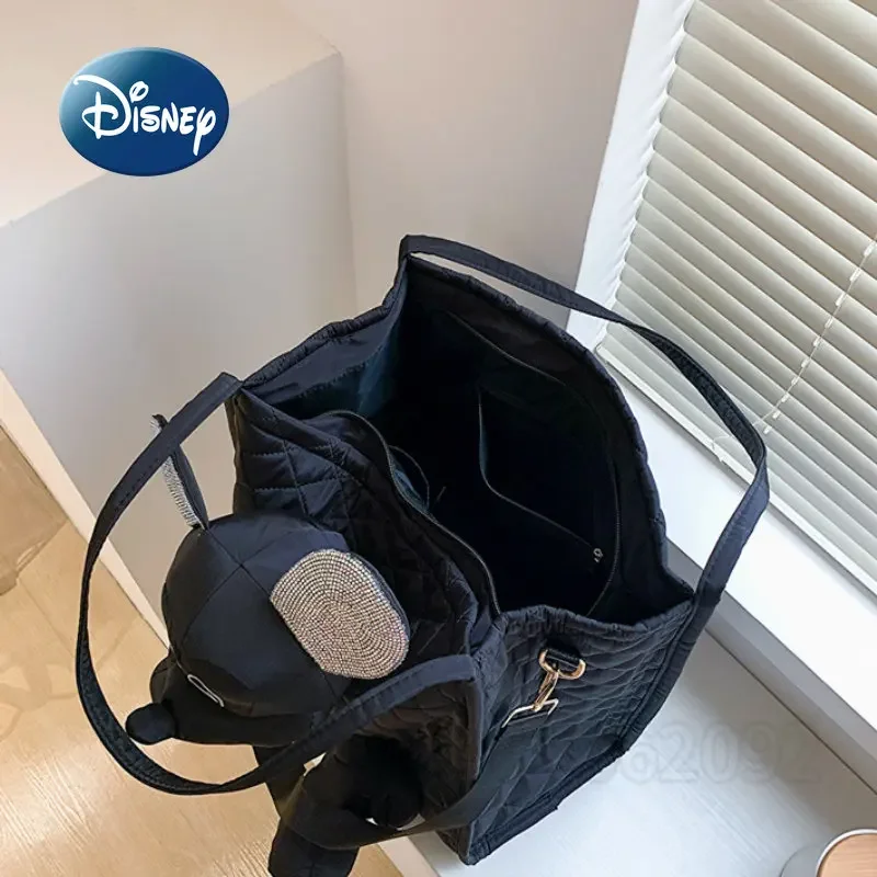 Disney-Bolso de mano de Mickey para mujer, bolso de mano de marca de lujo a la moda, de gran capacidad, de viaje