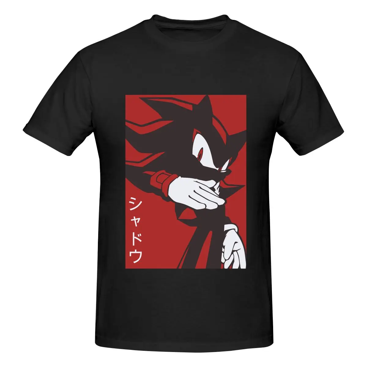 Funny Normal Black Shadow Hedgehog Anime Manga Style Men\'s T-shirt Printed Tops are loose and slim fit Women\'s T-shirts