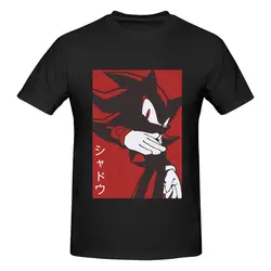 Funny Normal Black Shadow Hedgehog Anime Manga Style Men's T-shirt Printed Tops are loose and slim fit Women's T-shirts