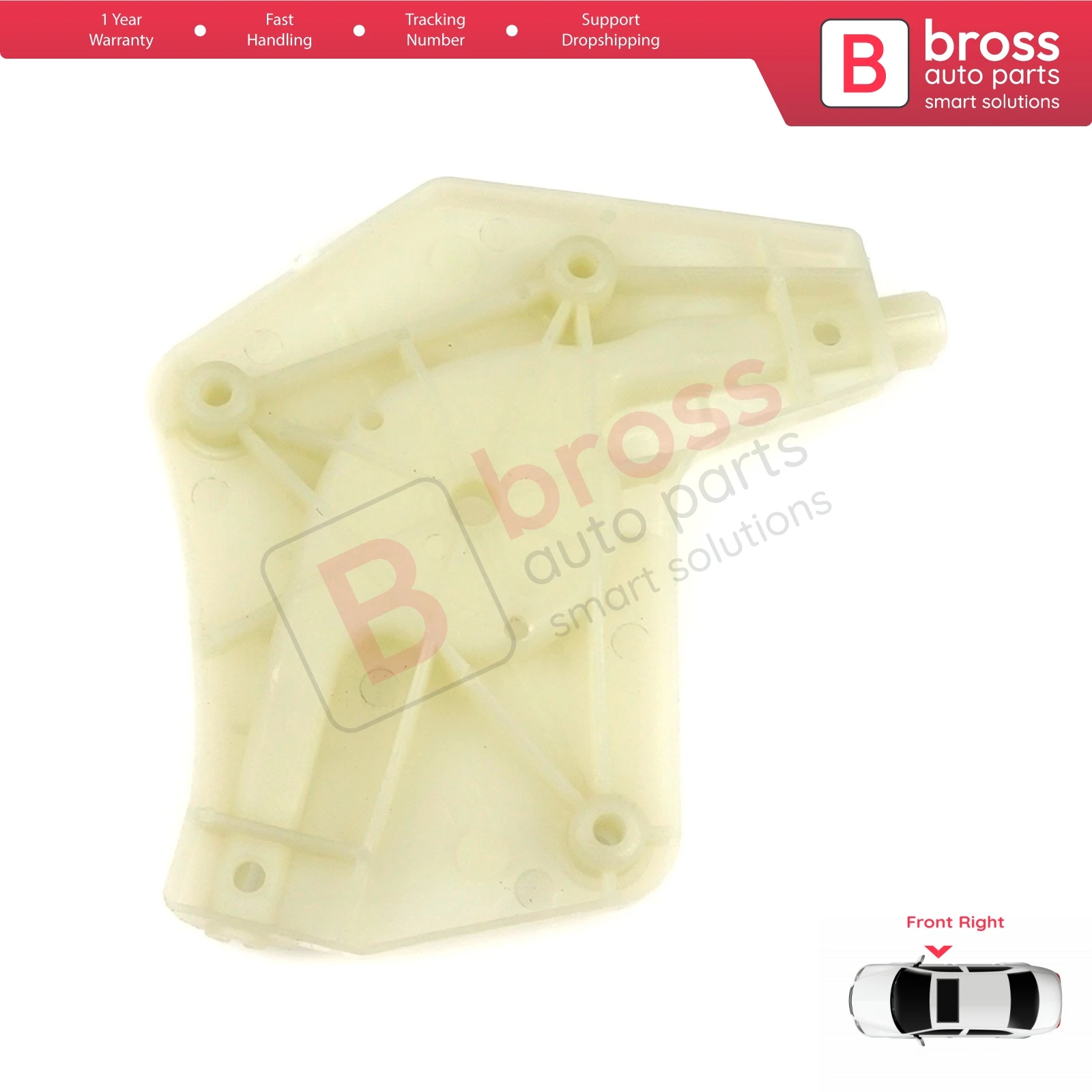 Bross Auto Parts BWR5303 Window Regulator Wheel House Cover Front Right  2197201046 for Mercedes CLS W219 Made in Turkey