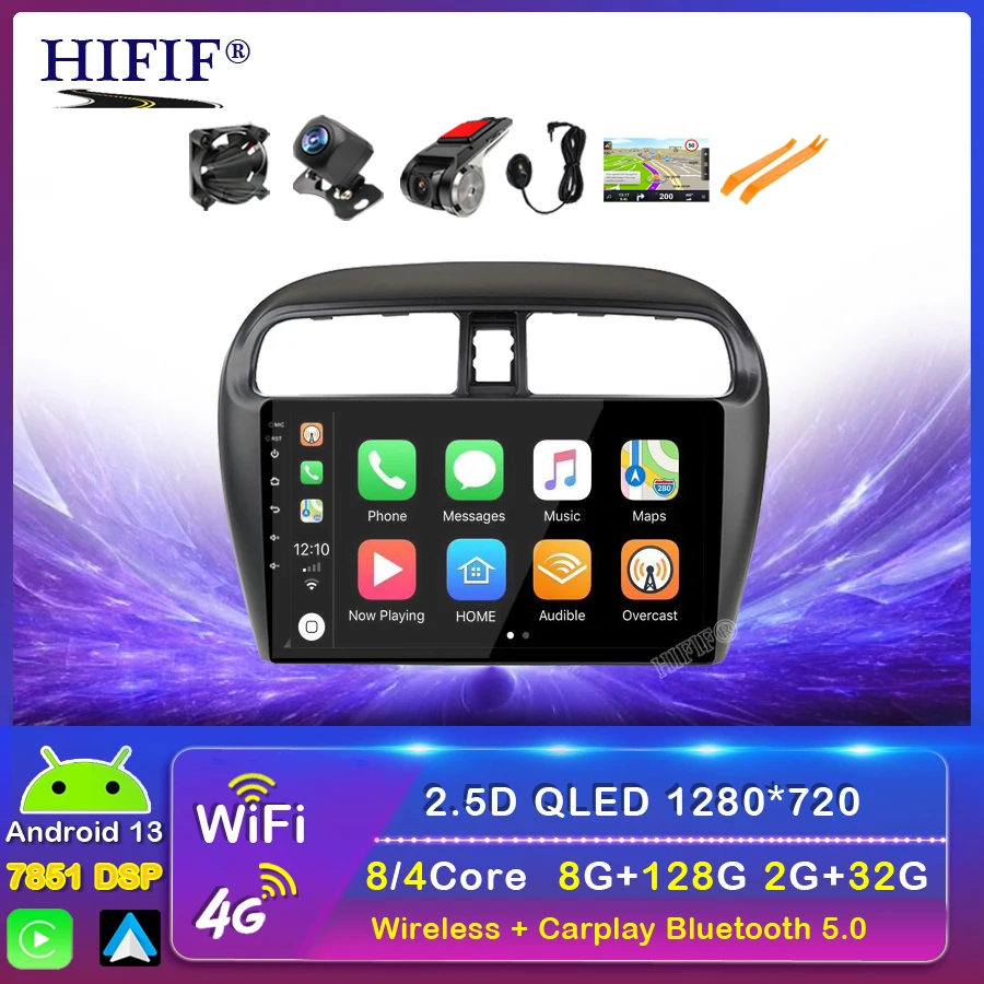 

9" 2 DIN android 13.0 car radio gps dvd player for Mitsubishi mirage attrage 2012 2018 car radio multimedia navigation head unit