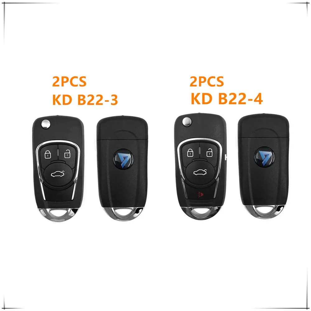 2pcs KEYDIY KD Remote B22-3/4 B22-3/4 Universal Car Key for KD900 URG200 MINI KD B22  for KD-X2 KD-MAX Key Programmer