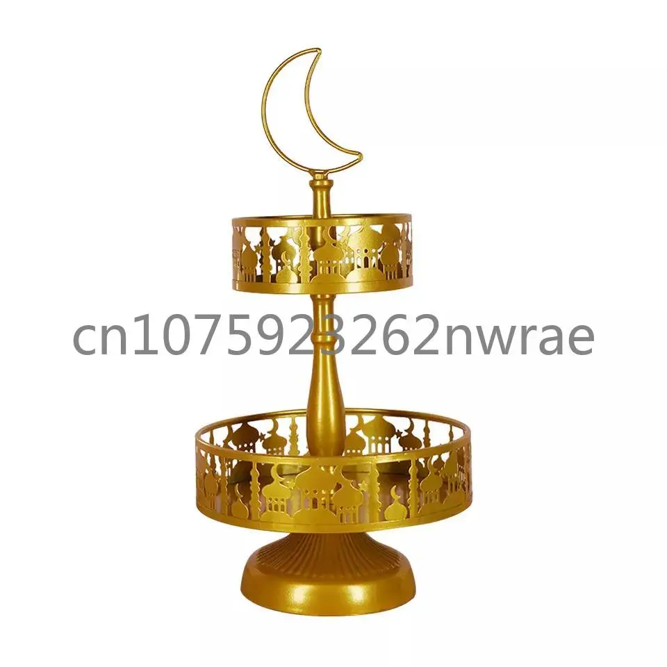 Ramadan Home Decoration Ramadan Tray Set Mubarak Iron Tray Candy Rack Removable Dessert Table Cake Rack Party Supplies