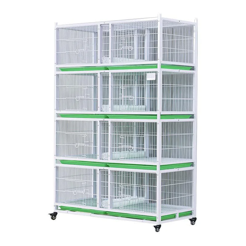 Heavy Duty Racing Pigeon Breeding Cage Multiple Layers Metal Bird Cage Anodized Iron Frame Eco-Friendly Durable for Outdoor Avia