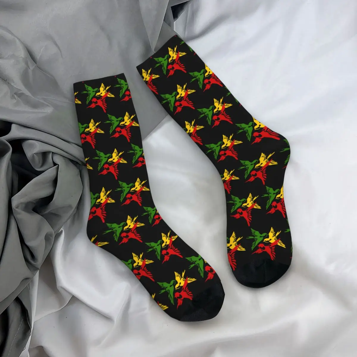 All Seasons Crew Stockings Bob Marley 3 Little Birds Ajax Socks Harajuku Long Socks for Men Women Valentine's Day Gifts