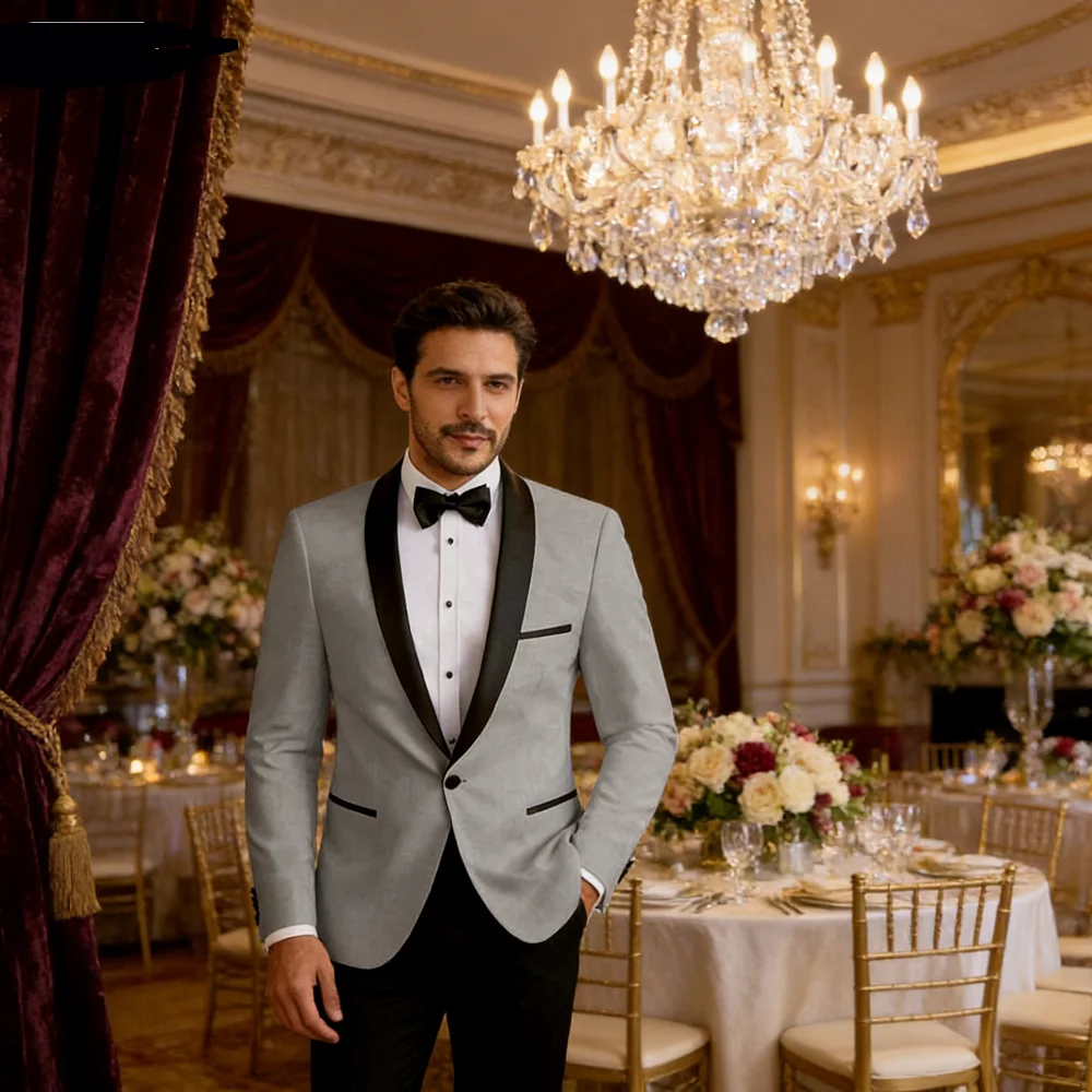 

Men's Monochromatic Stand-up Collar Blazer Single Button Casual Slim Fit Jacket High Quality Fashionable Men's Clothing