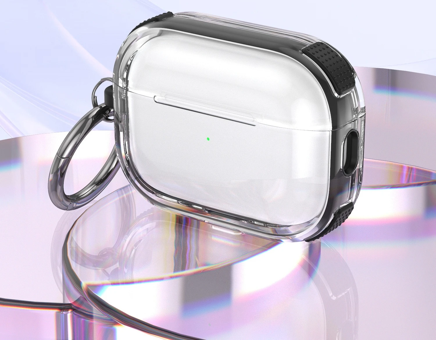 

Transparent Protective Case for Airpods 1/2/3/pro/pro2 TPU with Carabiner Wireless Earphone Cover Anti-fall Protective Cover