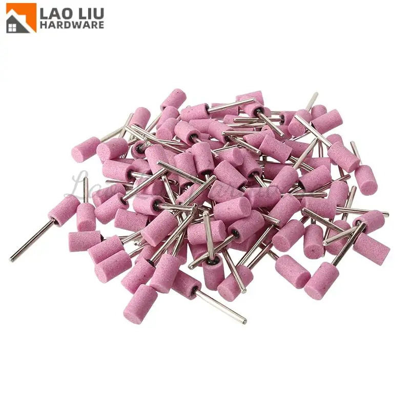 100Pcs Set Mata Gerinda Terpasang 10mm, Mata Bor Penggosok Abrasif untuk Dremel, Gerinda, Bor, Aksesoris Perkakas Listrik