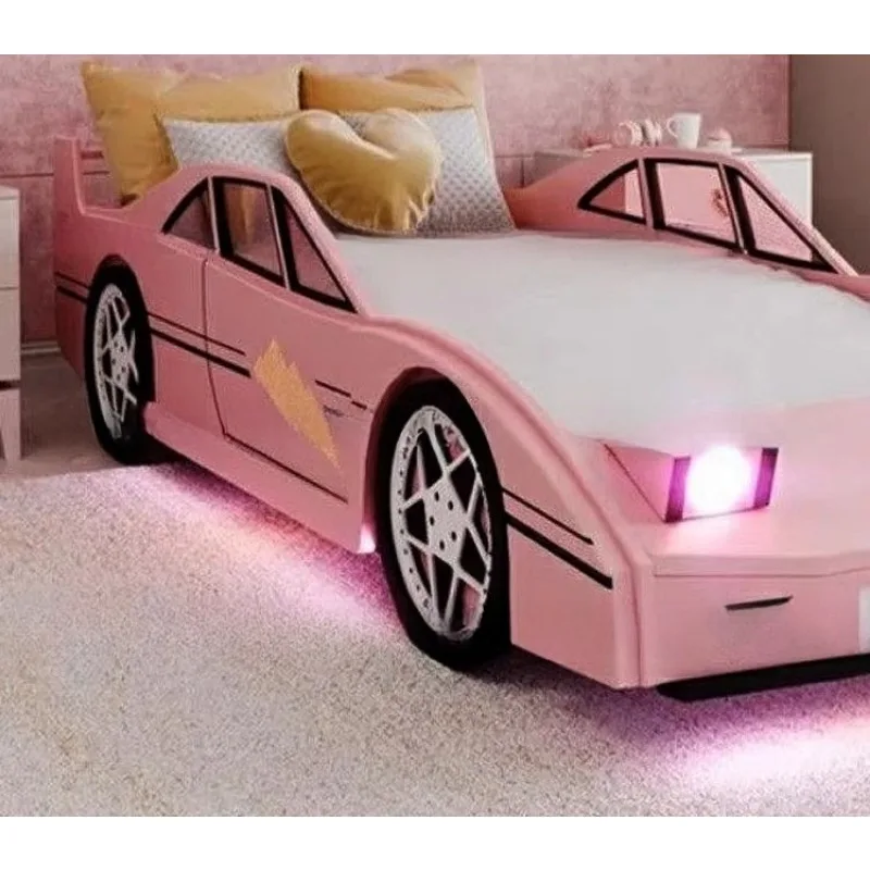 Cama de solteiro rosa