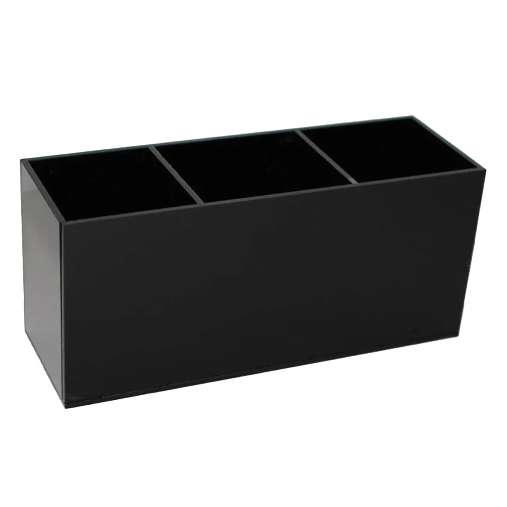 

Makeup Brush Holder Pencil Case Storage Desktop Organizer Black Tools Container for