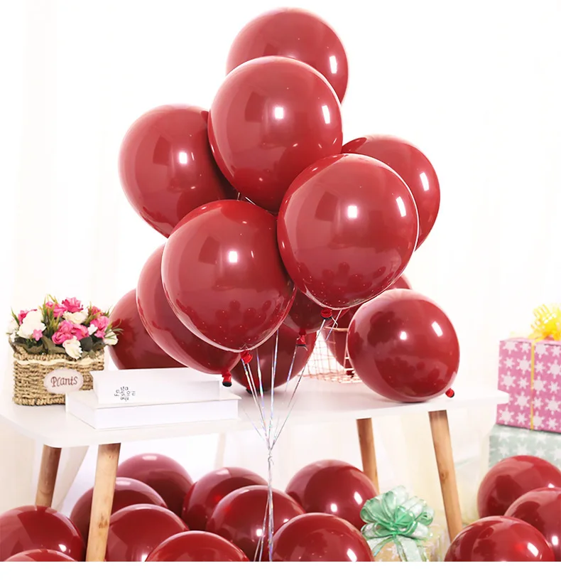 

30pcs10/ 12 inch Thick Double Red Latex Balloons Wedding Decoration Boys / Girls Birthday Party Helium Balloon Holiday Supplies