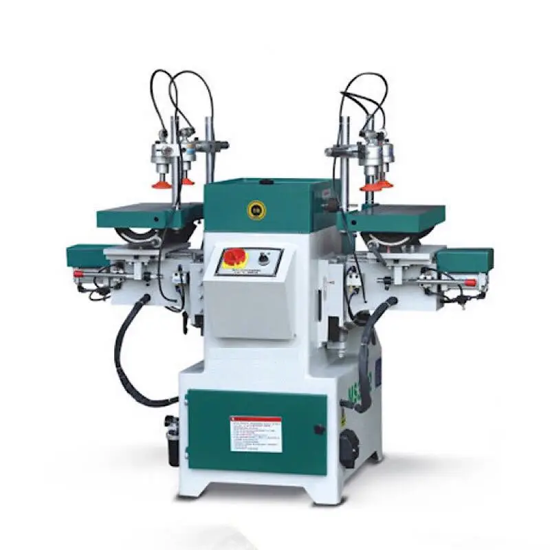 Horizontal Double-end Mortiser Two Spindle Mortising Machine Industrial Woodworking Boring Drilling Woodworking Equipment