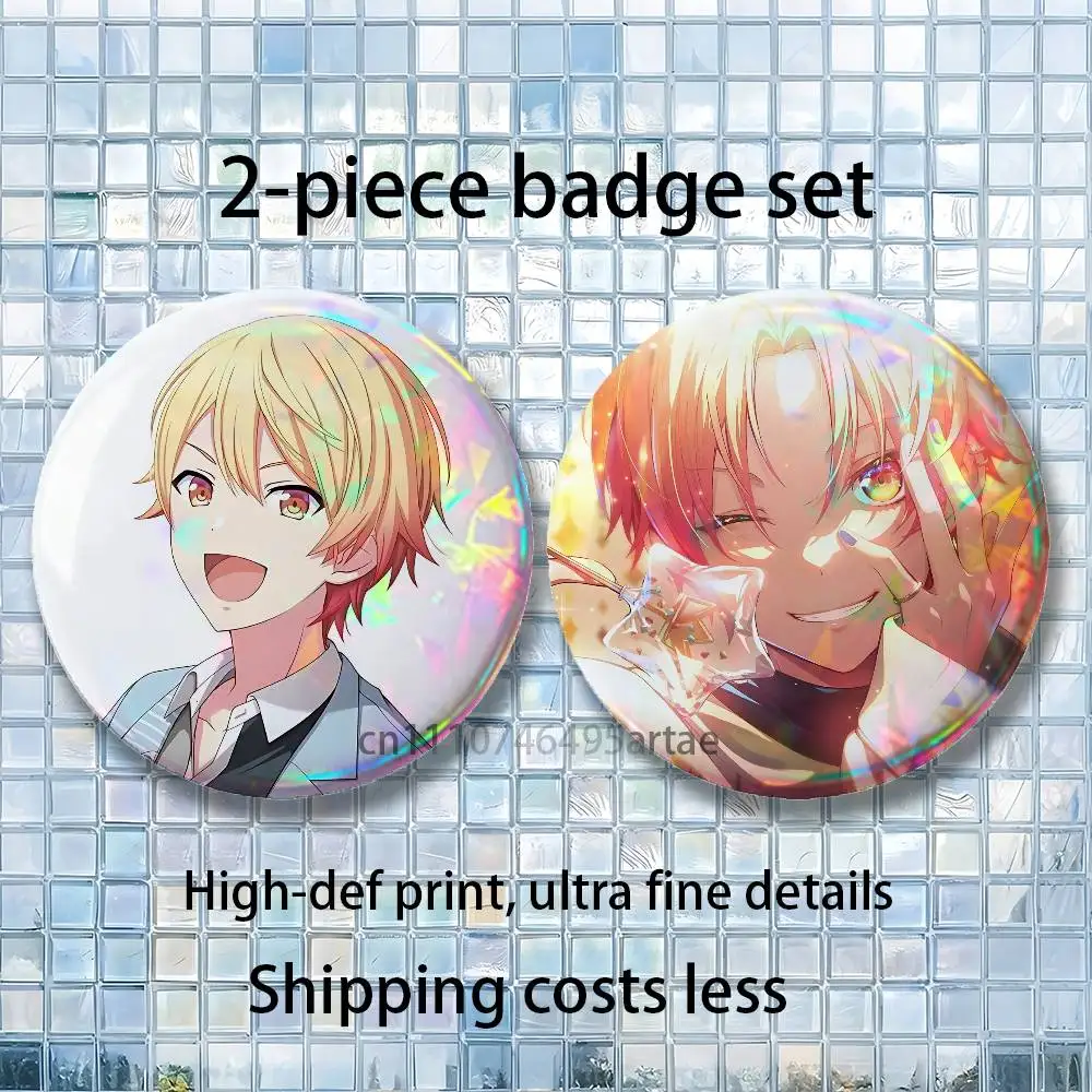 Brooches for Backpack Accessories 25,32,44,58,75mm Tenma Tsukasa P-Project SEKAI Round Enamel Pins 2-piece set Cartoon Badge
