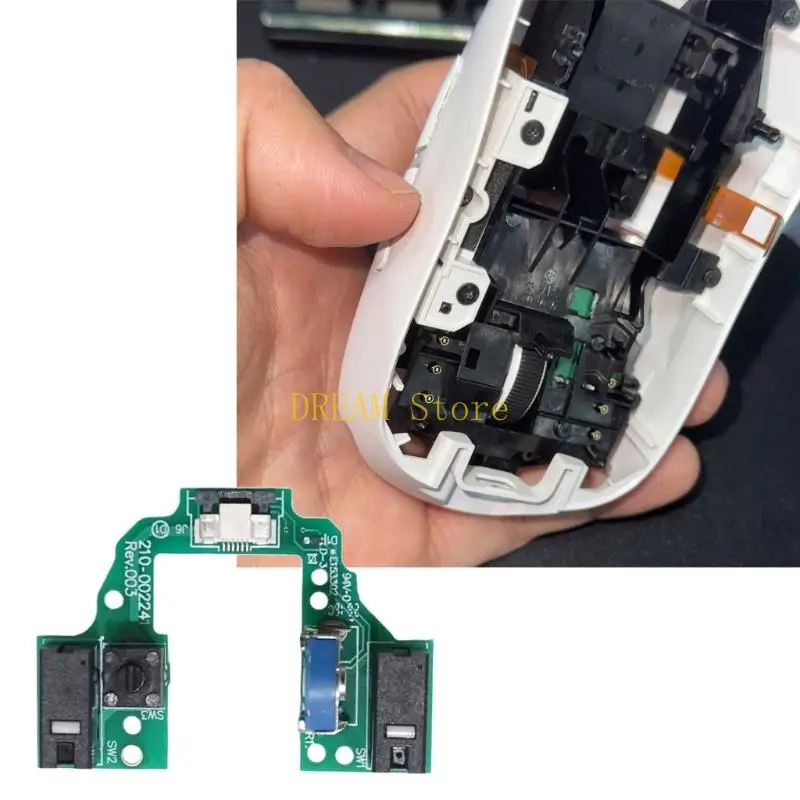 Mouse Main Button Board Replacement Set with Dustproof Wheel Design, 5.5 Square Button Unit, 7N Feedback for Repair, Best Sale