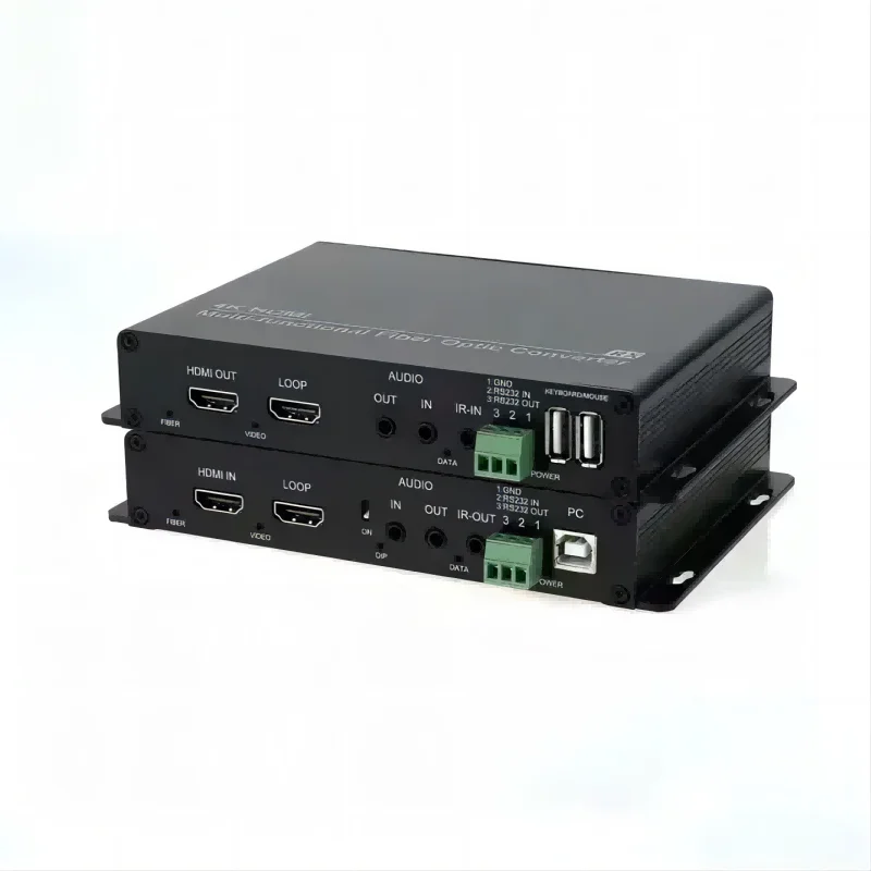 

4K@30HZ HDMI Fiber optic Extender With Audio/KVM Hdmi to Fiber Optical Media Converters