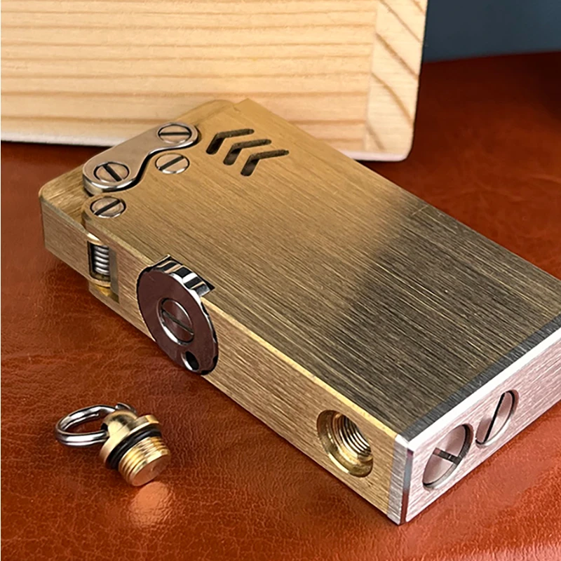 Titanium Alloy Sixth Generation Automatic Ignition Mechanical Armor Dragon Tongue Lighter One-click Ejection Kerosene Lighter