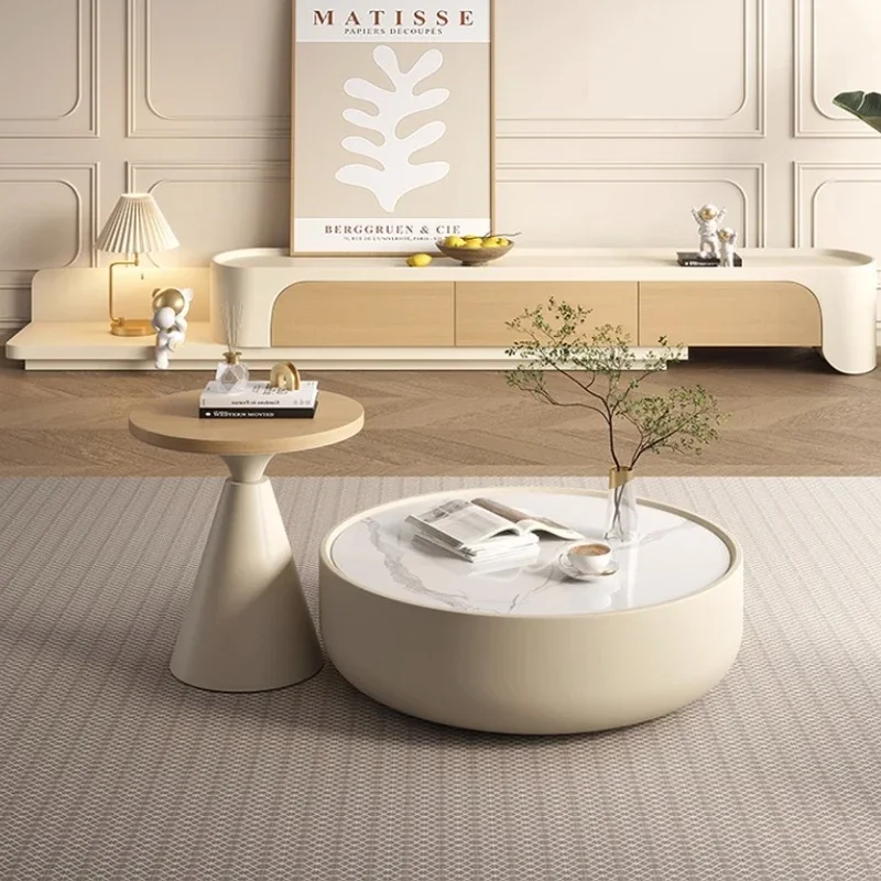 

Minimalist Round Nordic Coffee Table Organizer White Modern Living Room Coffee Table Floor Apartamento Couchtisch Home Furniture