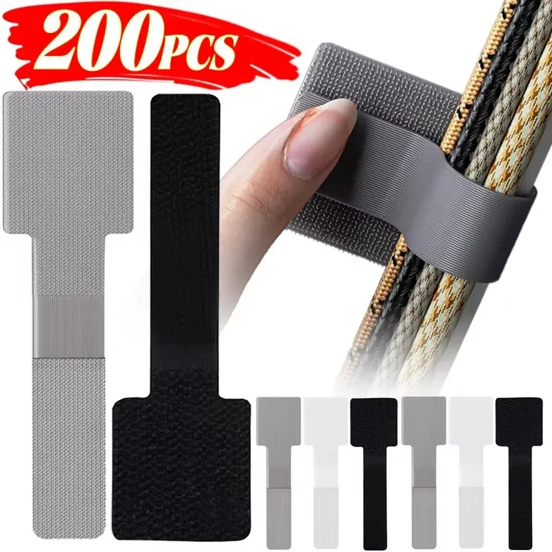 Reusable Cable Ties Fastening Wire Organizer Cord Rope Holder Self Adhesive Adjustable Cord Organizer Straps Desk Management