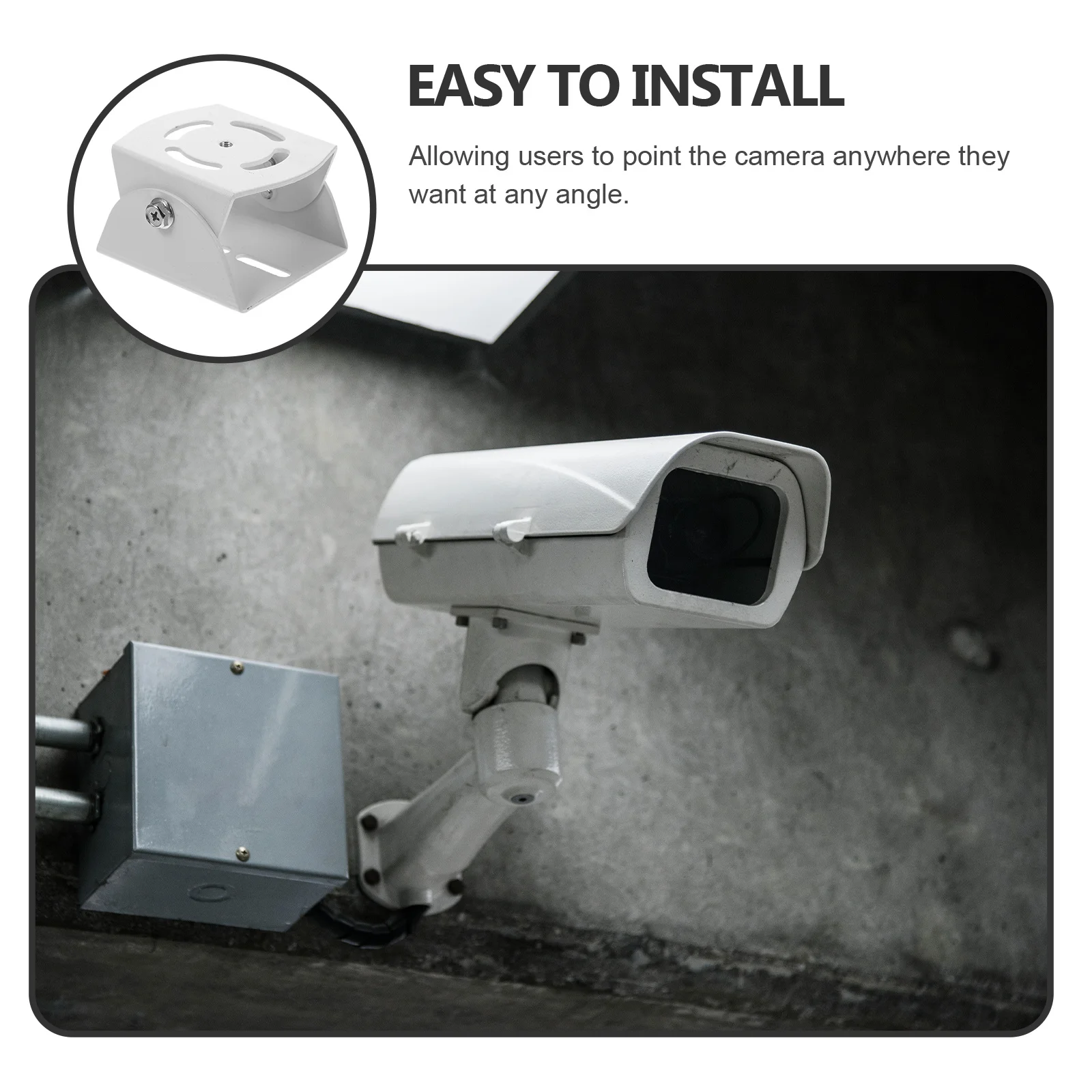 

1 set Aluminum Alloy Universal Joint Bracket For Baby Monitor Adjustable Camera Clamp Wall Ceiling Mount White