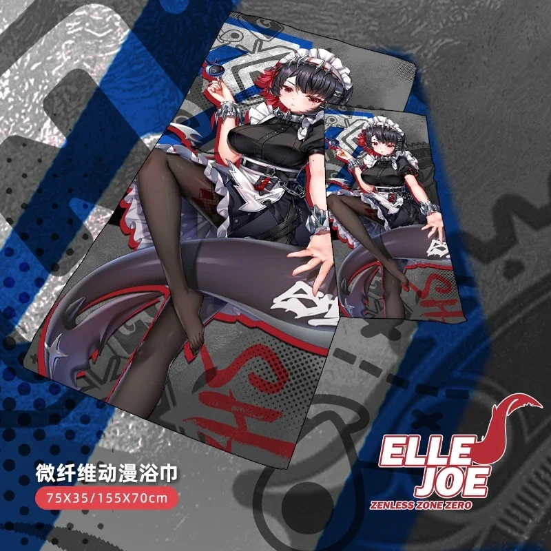 

Anime Zenless Zone Zero Ellen Joe Style Microfiber Large Beach Towel Bath Towel Multifunctional Square Towel Beach Towe