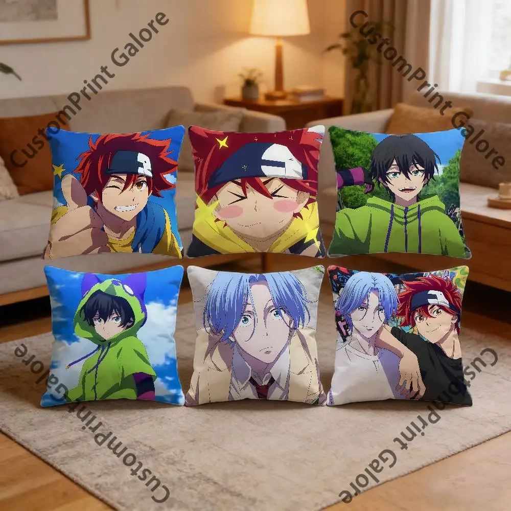 S-SK8 The I-Infinity HD Print Square Pillow Cover Polyester Lightweight Customizable for Home Office Sofa Decor