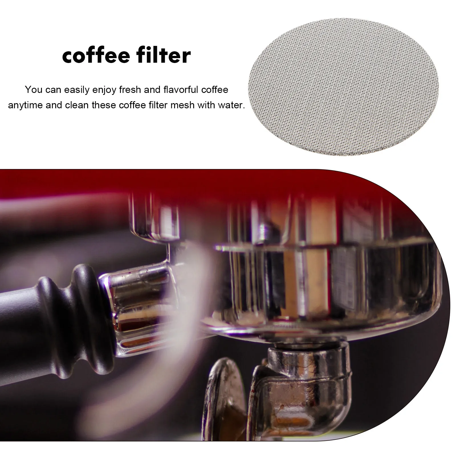 فلتر إسبرسو من الفولاذ المقاوم للصدأ 150um شبكة قابلة لإعادة الاستخدام لمعظم ماكينات صنع القهوة يحافظ على المذاق الأصلي شبكة فلتر القهوة