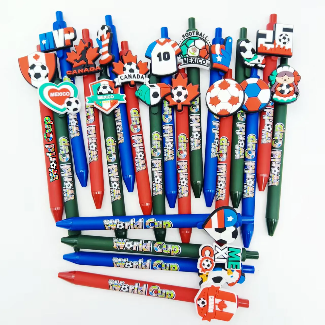 

11pcs/16pcs US-Canada-Mexico football match theme patch ballpoint pen football match event gift ballpoint pen