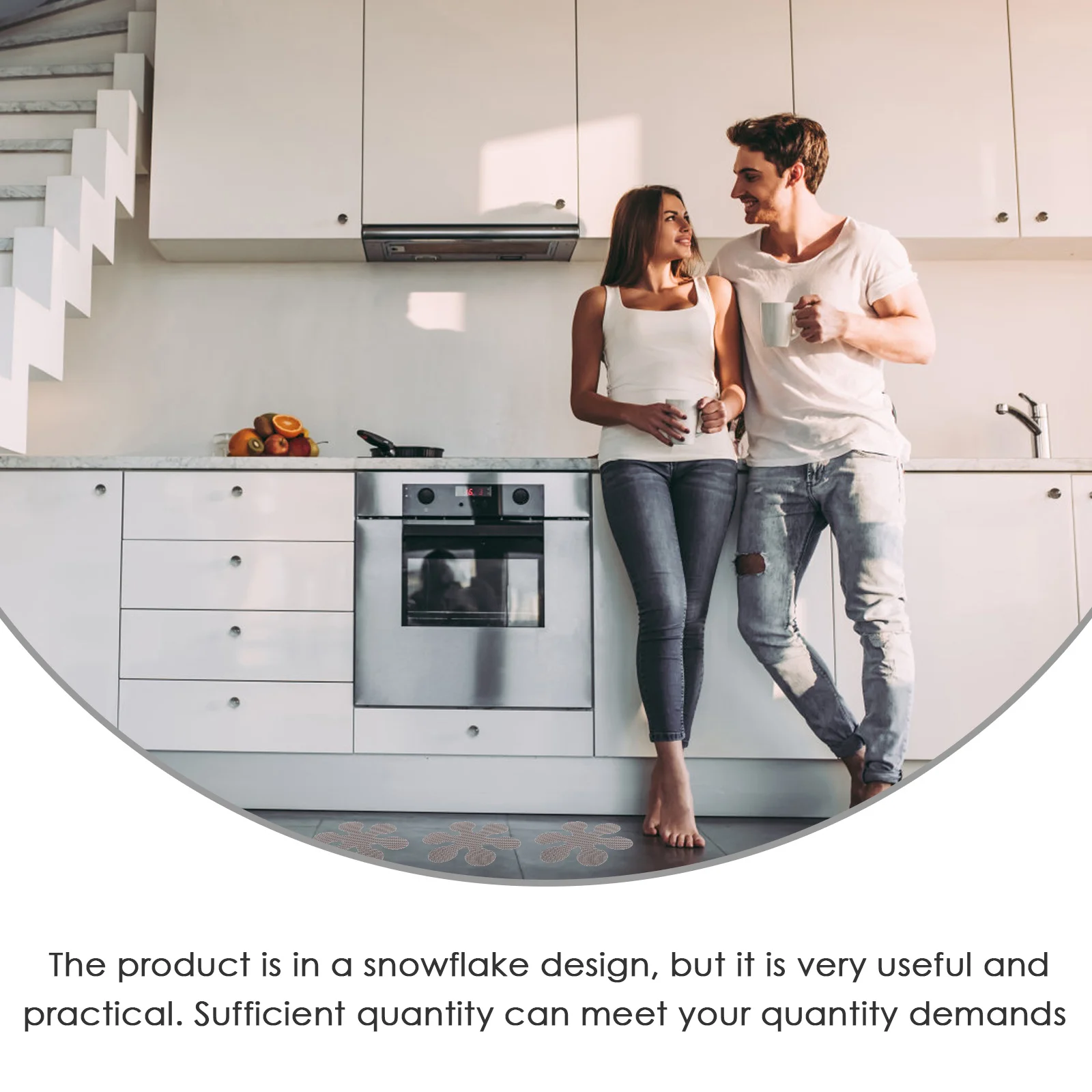 

1Set Long-Lasting Anti-Slipping Stickers Snowflake Theme Non-Slip Decals for Bathroom Shower Tub Floor Stair Home Safety