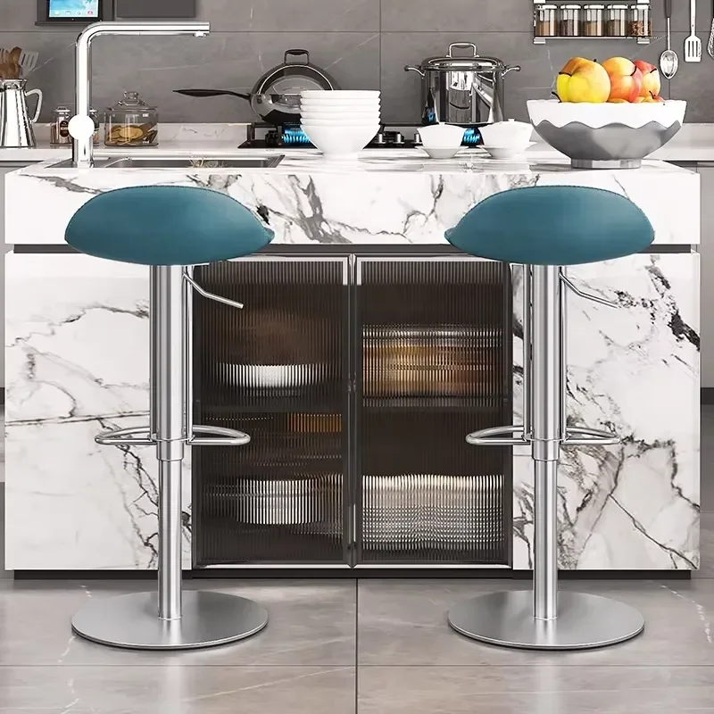[In Stock]Minimalist Modern Bar Stool, Height Adjustable & Rotatable, Kitchen Counter High Chair