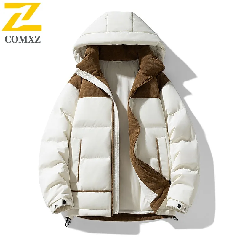 

COMXZ Warm Down Jacket Extreme Cold Warn Hooded High Quality Gym Padded Jacket 2025 Work Windproof Winter Jacket Men's Clothing