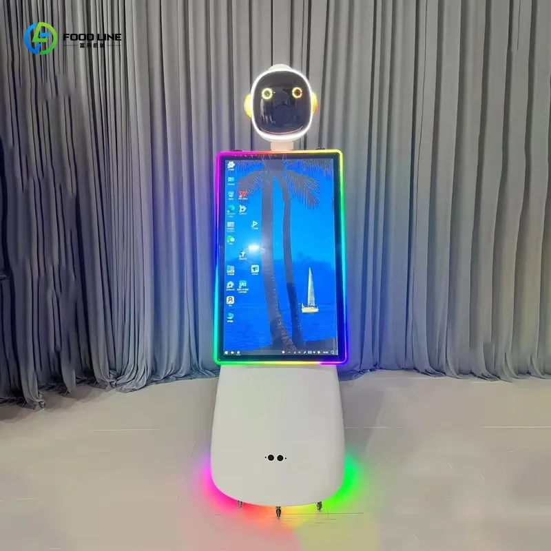 Customized New Design 32 Inch Robot Photo Booth Custom DSLR Compatible for Individuals Groups