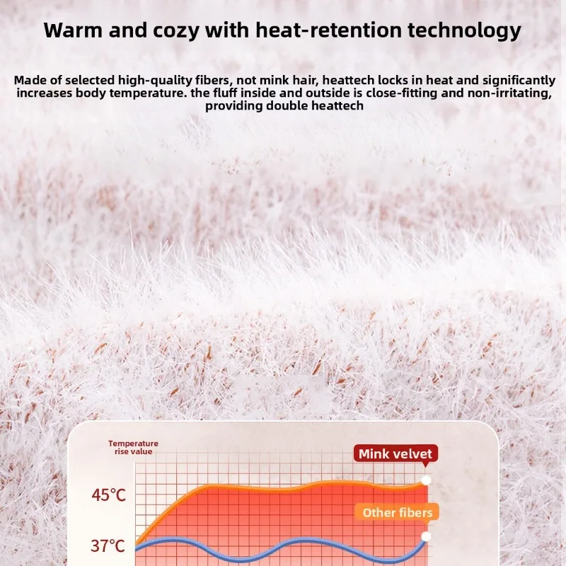 Mink Velvet Knee Brace Warm Old Cold Legs Men Women Joint Elderly Autumn Winter Cold Proof Fleece Lined Thermal Sleeve